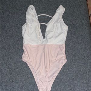 Cute deep v one piece